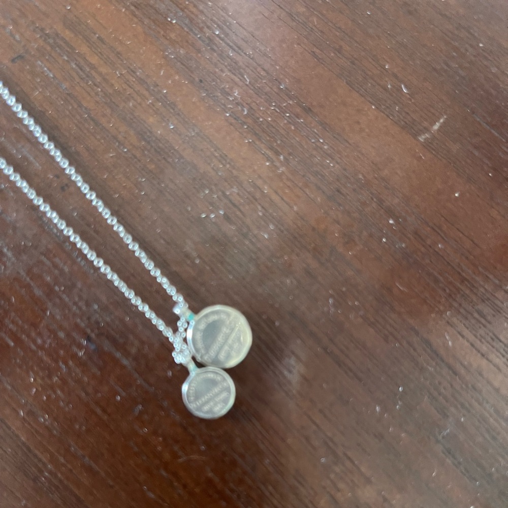 Authentic Tiffany and co double tag necklace. 18 inch barely worn.